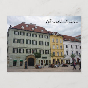 bratislava city square postcard