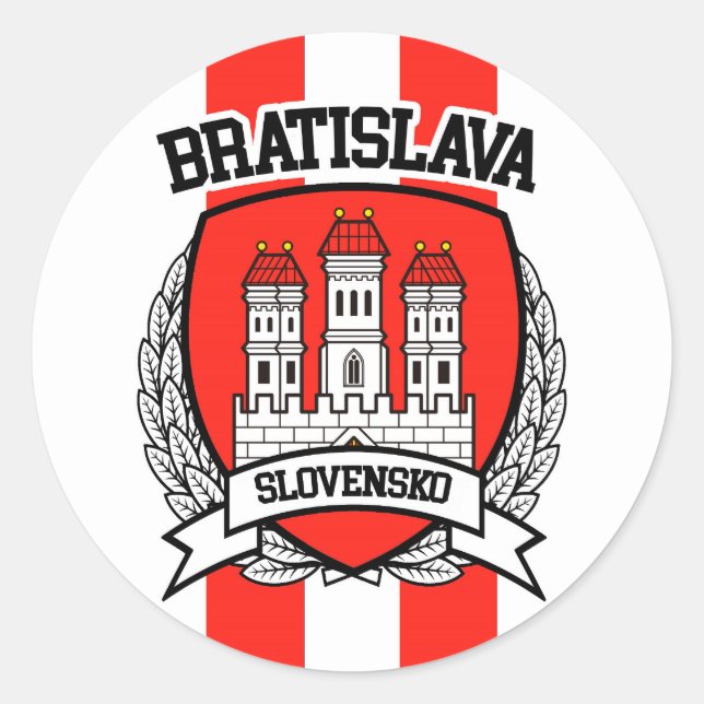Bratislava Classic Round Sticker (Front)