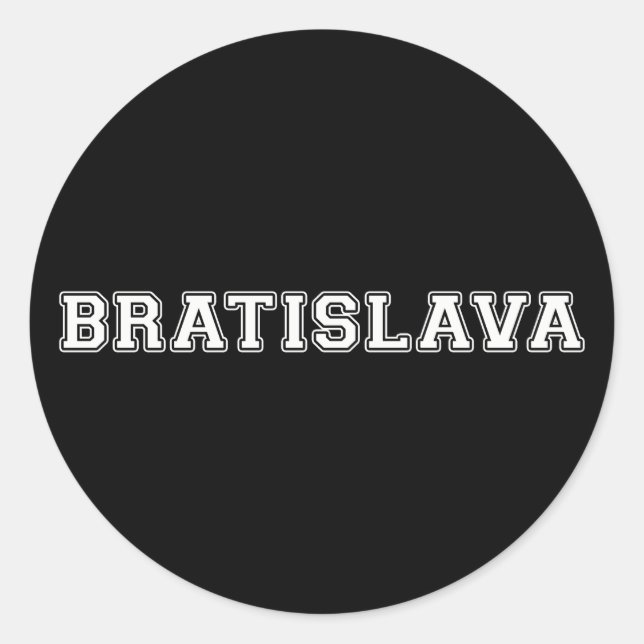 Bratislava Classic Round Sticker (Front)