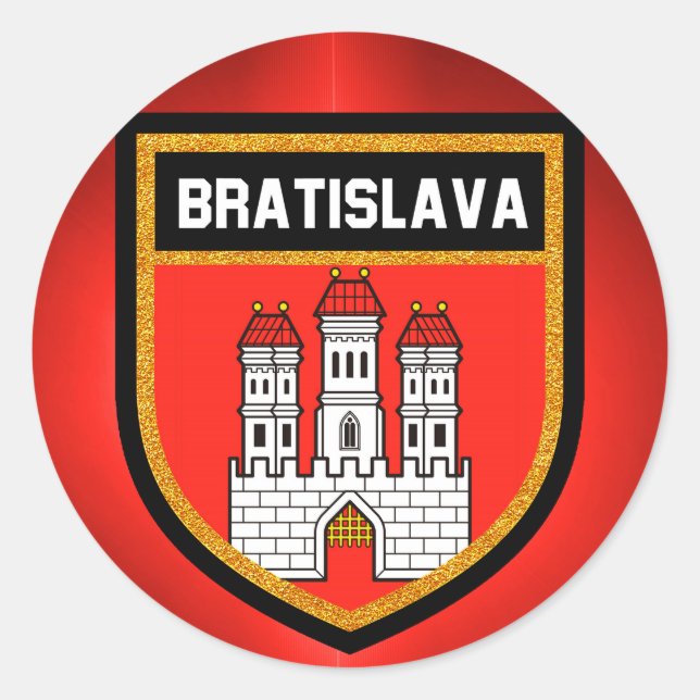 Bratislava Flag Classic Round Sticker (Front)