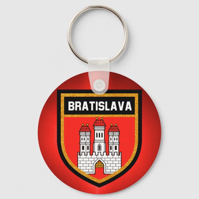 Bratislava Flag Keychain (Front)