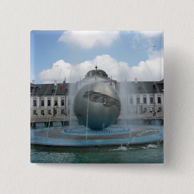 bratislava grassalkovich 2 inch square button (Front)