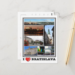 Bratislava - I Love - Slovakia - Postcard