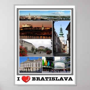Bratislava - I Love - Slovakia - Poster