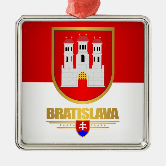Bratislava Metal Ornament (Front)