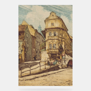 Bratislava par Richard Lux Siècle Eau-forte coloré
