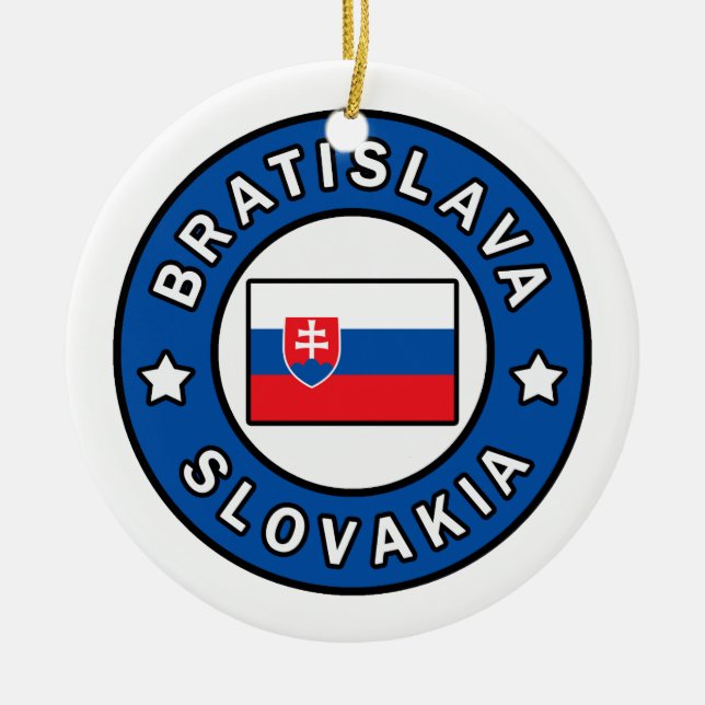 Bratislava Slovakia Ceramic Ornament (Front)