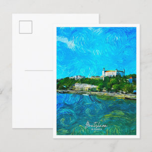 Bratislava Slovakia Oil Paint City Landscape Postcard