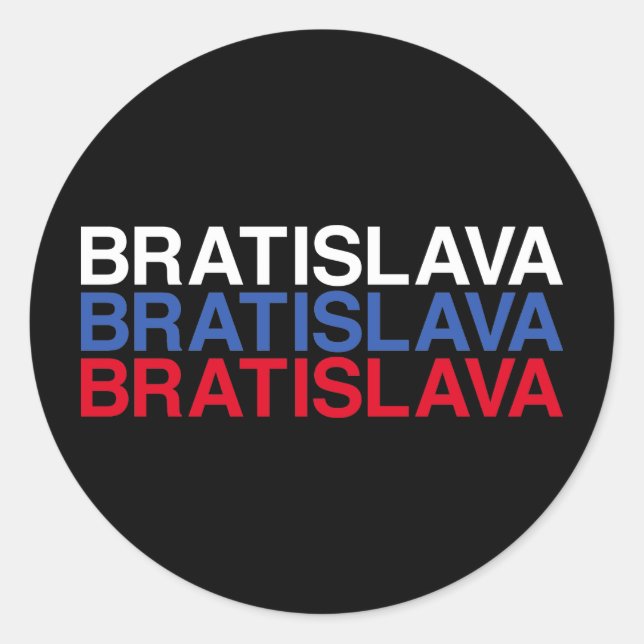 BRATISLAVA Slovakian Flag Classic Round Sticker (Front)