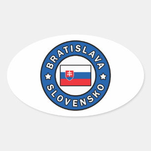 Bratislava Slovensko Oval Sticker