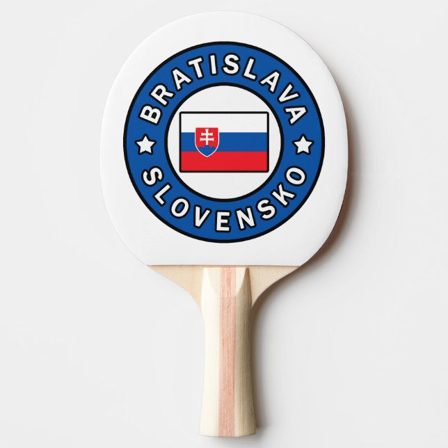 Bratislava Slovensko Ping Pong Paddle (Front)