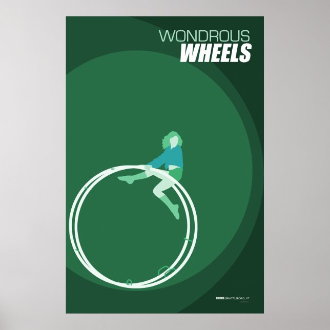 Brattleboro Circus Poster Series - Wheels (Front)