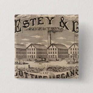 Brattleboro Vermont 2 Inch Square Button