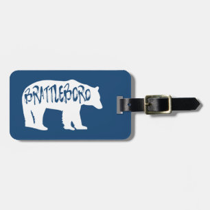 Brattleboro Vermont Bear Luggage Tag