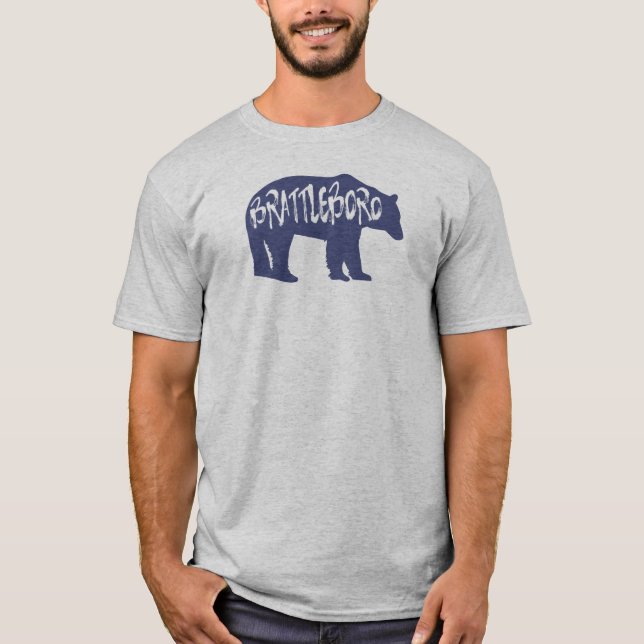 Brattleboro Vermont Bear T-Shirt (Front)