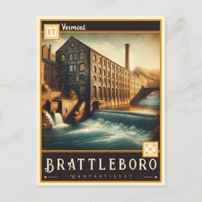 Brattleboro, Vermont | Carte postale Vintage (Devant)
