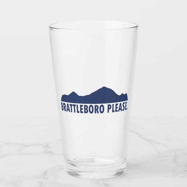 Brattleboro Vermont Please Glass (Front)