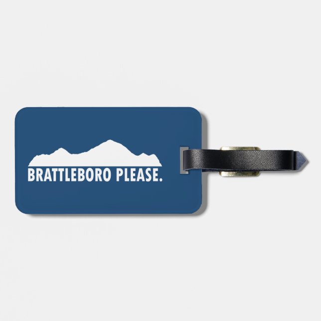 Brattleboro Vermont Please Luggage Tag (Back Horizontal)