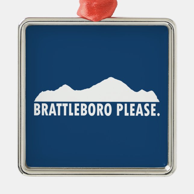 Brattleboro Vermont Please Metal Ornament (Front)