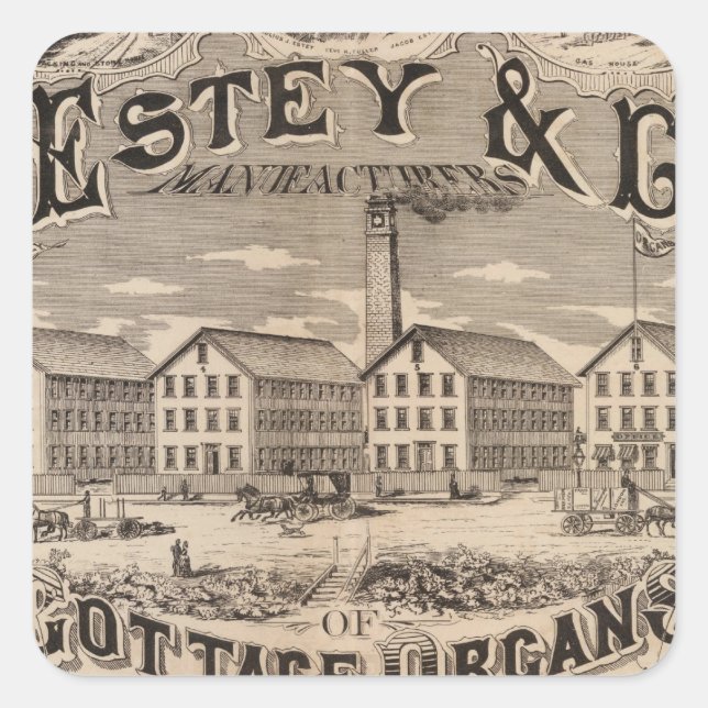 Brattleboro Vermont Square Sticker (Front)