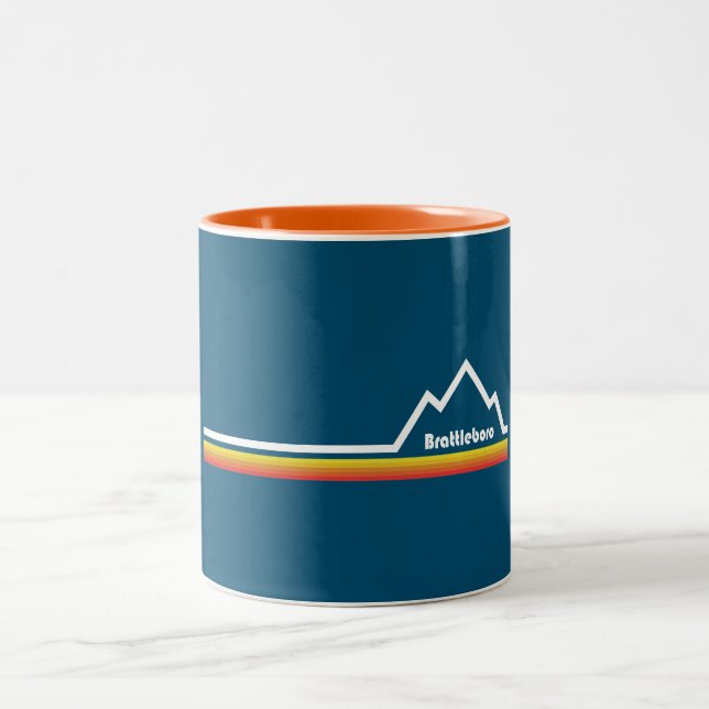 Brattleboro Vermont Two-Tone Coffee Mug (Center)