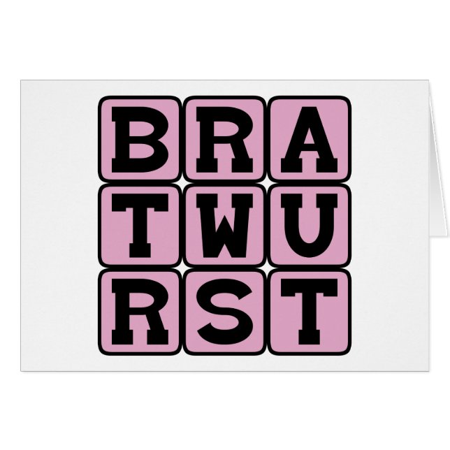 Bratwurst, German Sausage (Front Horizontal)