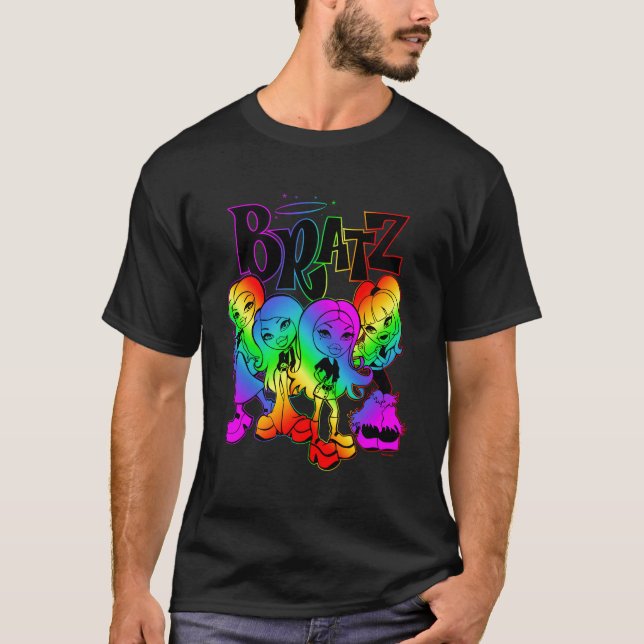 Bratz Group Shot Rainbow Gradient T-Shirt (Front)