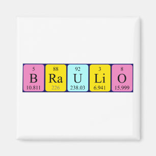 Braulio periodic table name magnet