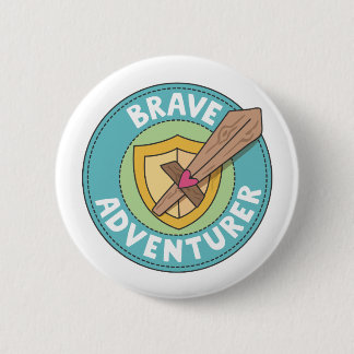Brave Adventurer 2 Inch Round Button