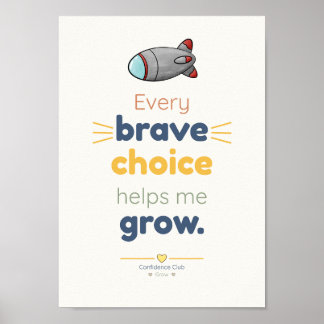 Brave | Affiche d'affirmation pour enfants