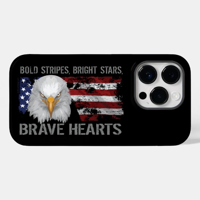 Brave American Hearts Case-Mate iPhone Case (Back (Horizontal))