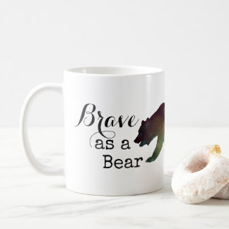 Brave as a Bear Watercolor Typography Coffee Mug