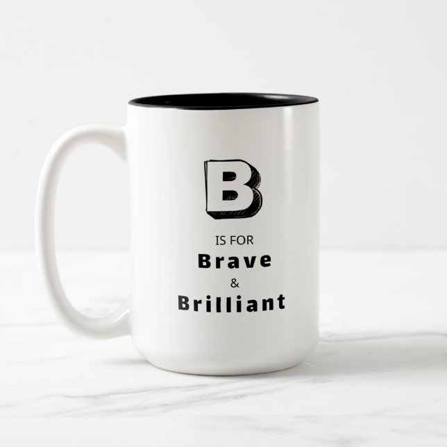 Brave B - Personalized Luxury Praise Mug (Left)