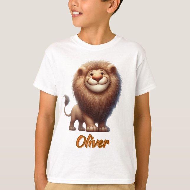 Brave Baby Lion - T-shirt pour enfants personnalis (Devant)