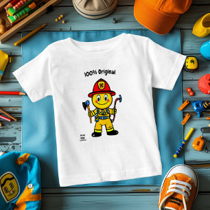 Brave Firefighter Emoji – Fun and Colourful  Baby T-Shirt