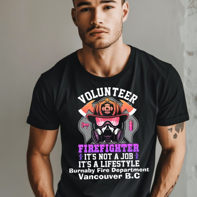 Brave firefighter ready for action in vibrant gear T-Shirt (Creator Uploaded)