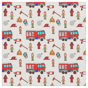 Brave Firefighters Fabric