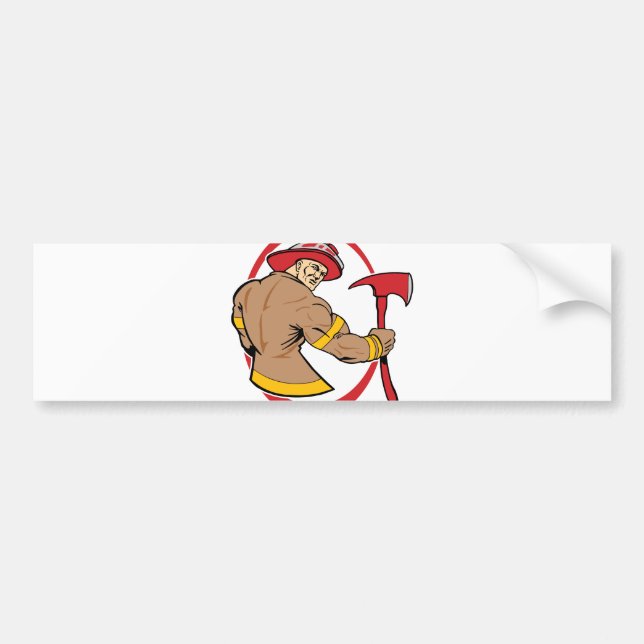 Brave Fireman Bumper Sticker (Front)