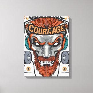 Brave Hearts: Inspirational Courage Quotes Canvas Print