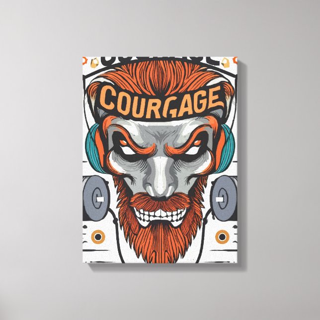 Brave Hearts: Inspirational Courage Quotes Canvas Print (Front)