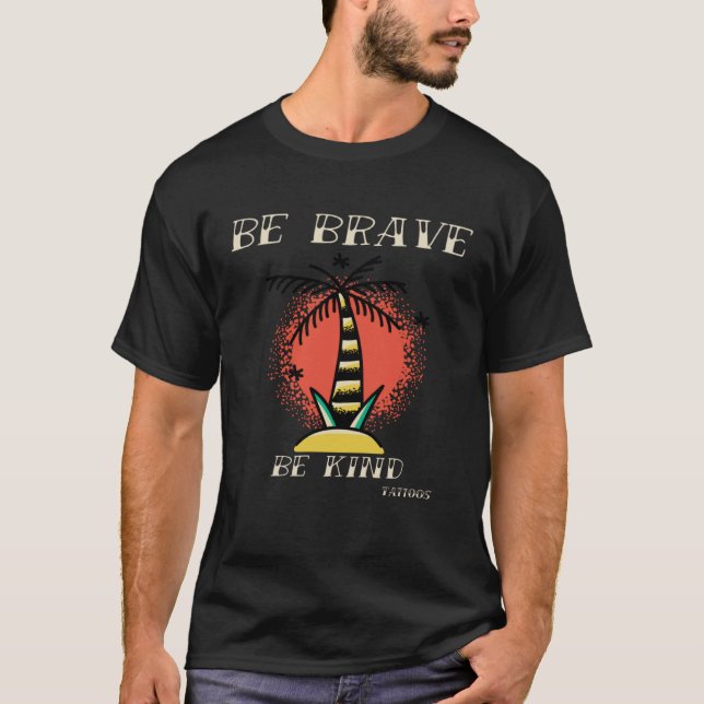 Brave Kind Tattoos Vintage Designs. 3 T-Shirt (Front)