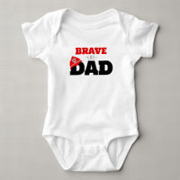 Brave Like Dad Firefighter Boy Bodysuit T-shirt