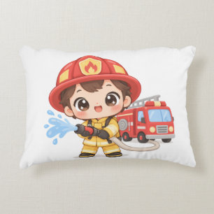 Brave Little Firefighter Accent Pillow