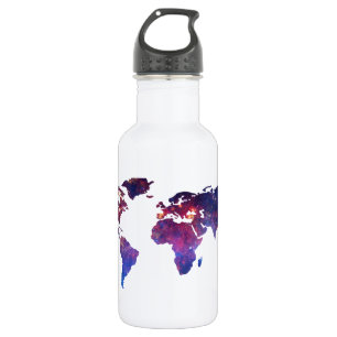 Brave New World Map 532 Ml Water Bottle