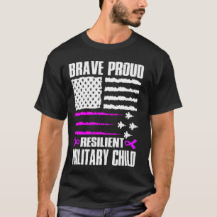 Brave proud resilient military child Military kids T-Shirt