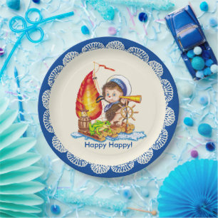 Brave sailor paper plate