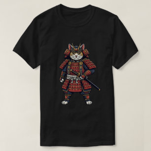 Brave Samurai Cat Warrior T-Shirt