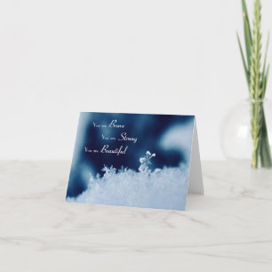 Brave Strong Beautiful Snow Folded Greeting Card
