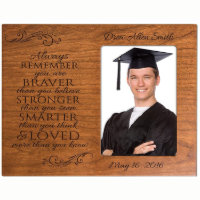 Brave & Strong Cherry Graduation Picture Frame