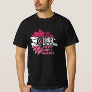 Brave Strong Grateful Breast Cancer Awareness T-Shirt